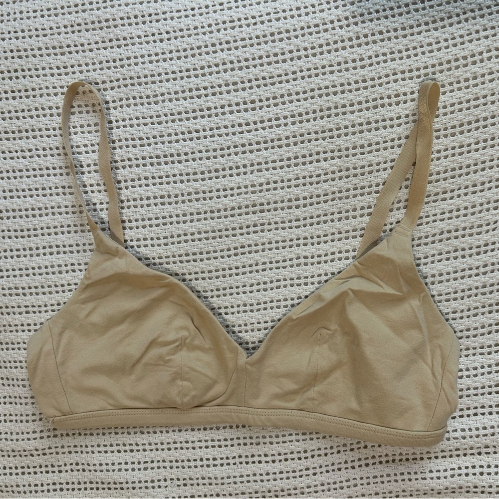 Knickey (now Subset) Organic Cotton Triangle Bralette in Beach Bum, Medium